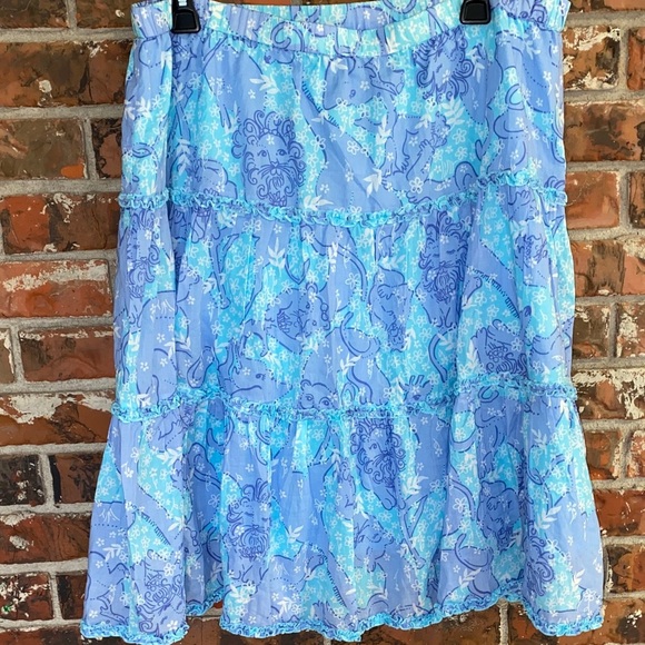Vintage Lilly Pulitzer shopper skirt chow wagon, - Picture 1 of 9